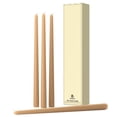 thumbnail image 1 of Set de 4 velas cónicas Pickood, 30 cm, color beige, sin goteo, 1 of 4
