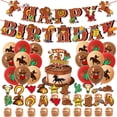 thumbnail image 1 of Set de decoración para fiestas con temática vaquera occidental, 12 piezas, con globos, 1 of 1