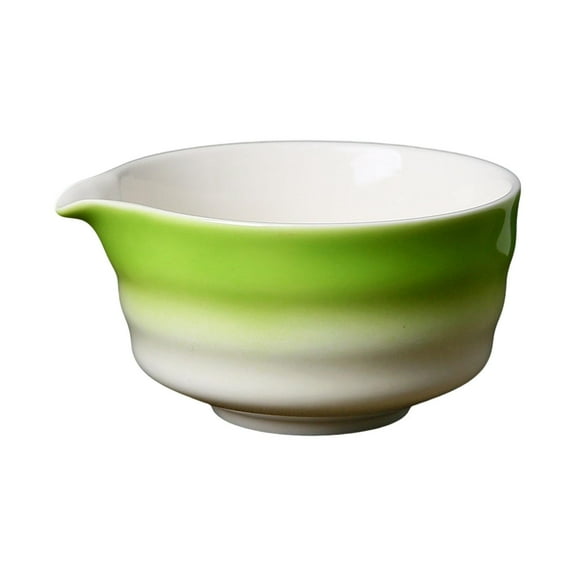 WeiLaiKeQi Ceramic Matcha Bowl 450ml Traditional Porcelain Tea Bowl for Family Beginner Green