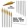 12 Pack Archery 500 Spine Carbon Arrows with Real and Removable Tips