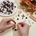thumbnail image 3 of 348 Pcs Rosary Jewelry Making Kit Including Wood Round Beads Alloy Pendants with Elastic Thread for Craft Bracelet Necklace Earring Jewelry Making colorful DIY, 3 of 5
