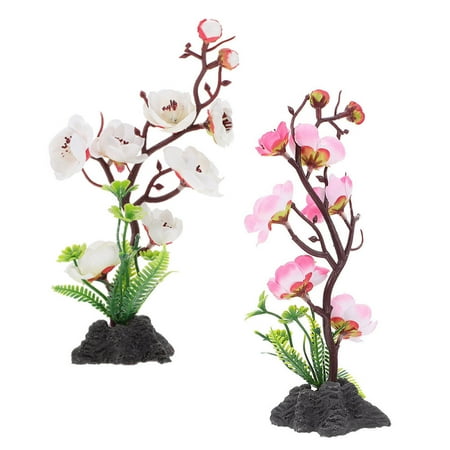 

Faux Greenery Japanese Hors D oeuvres Sashimi Serving Plate Decoration Fish Tank Ornaments Simulation Flower Sushi 2 Pcs