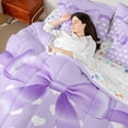 thumbnail image 4 of jejeloiu Kawaii Cartoon Bow 7-Piece Twin Bedding Sets,Cute Heart Print Bedding Comforter Set For Girl Kids Reversible, 4 of 8