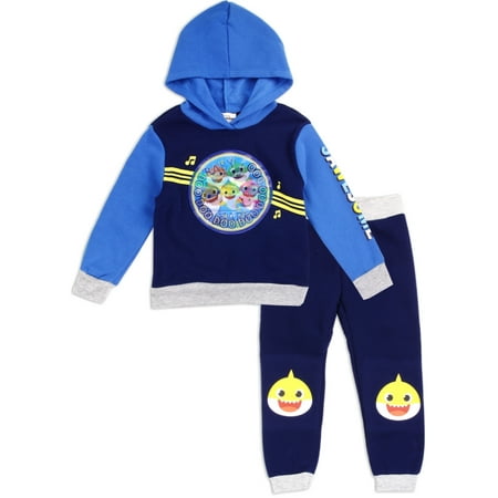 

Baby Shark Toddler Boys Lenticular Patch Fleece Hoodie and Pants Set Sizes 2T-4T