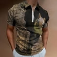 thumbnail image 2 of Chipmunk In The Tree Hole Men Zipper T-shirt Summer Casual Short Sleeve T-shirt Top, 2 of 7