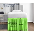 thumbnail image 5 of SGI Bedding Dorm Room Bed Skirt | Twin XL 36" Ruffled Microfiber Bed Skirt | Fade Resistant, Wrinkle Free, Anti-static, Decorative, Extra Storage Space, Clutter-Free | Parrot Green, 5 of 8