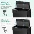 thumbnail image 7 of LAZY BUDDY 21.1 Gal Motion Sensor Trash Can, Smart Waste Bin with Soft-Close Lid, Touchless Stainless Steel Garbage Bin for Kitchen, Living Room, Office, Black, 7 of 7