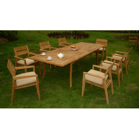 9 PC A Grade Outdoor Patio Teak Dining Set 9 PC A Grade Outdoor Patio Teak Dining Set