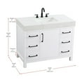 thumbnail image 2 of Elegant Kitchen and Bath 42 inch Single Bathroom Vanity In White, 2 of 13