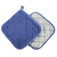 thumbnail image 3 of 100% Cotton Terry Pot Holder Pack of 2 for Kitchen Everyday Basic Heat Resistant Coaster Potholder for Cooking and Baking Premium - Blue, 3 of 9