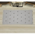 thumbnail image 1 of Sea Animals Decorative Rug, Pattern of Shark Fins Speedy Fish Hunting Minimalistic Design Art Print, Quality Carpet for Bedroom Dorm and Living Room, 6 Sizes, Seal Brown, by Ambesonne, 1 of 1