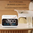 thumbnail image 3 of Reloj Despertador LED con Radio FM para Despertar Junto una la Cama. Calendario de Mesa Digital con TermóMetro de Temperatura HigróMetro de Humedad(A), 3 of 5