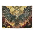 thumbnail image 5 of Creowell  Skull Tapestry Gothic Skeleton Tapestry Horror Ghost Wall Tapestry Hippie Vertical Tapestry Mystic Owl Wizard Tarot Tapestry Wall Hanging for living Room 50x40inch, 5 of 6