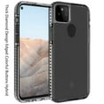 thumbnail image 4 of For Google Pixel 6 Crystal Transparent Rugged Shockproof Hybrid Hard PC + TPU Colorful Buttons Military Grade Protection Back Cover ,Xpm Phone Case [Black], 4 of 7