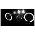 thumbnail image 4 of Spec-D Tuning Black Clear Halo LED Projector Headlights + Rear Tail Brake Lamps Compatible with 2004-2007 Chevy Malibu Left + Right Pair Headlamps Assembly, 4 of 7