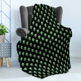 thumbnail image 4 of Alien Soft Flannel Fleece Throw Blanket, Supernatural Martiansal Beings from Other Planets Head of an Alien, Cozy Plush for Indoor and Outdoor Use, 70" x 90", Fern Green Black, by Ambesonne, 4 of 5