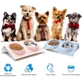 thumbnail image 5 of Comedero para gatos, comederos para mascotas, comedero doble para gatos y perros, comedero para perros, comedero antideslizante de acero inoxidable para gatos (rosa), 5 of 5