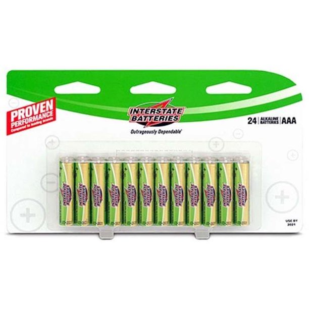 Interstate Batteries DRY0191 Alkaline Battery AAA 24 Count Walmart