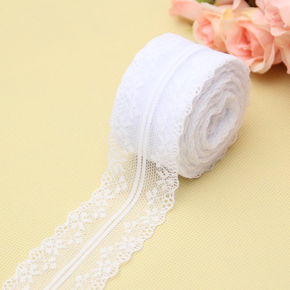 TopOne Ruban en Dentelle Double Face de 10 M/rouleau, 4 cm de Large, Décoration, Artisanat, Filet Brodé, Accessoires pour Vêtements