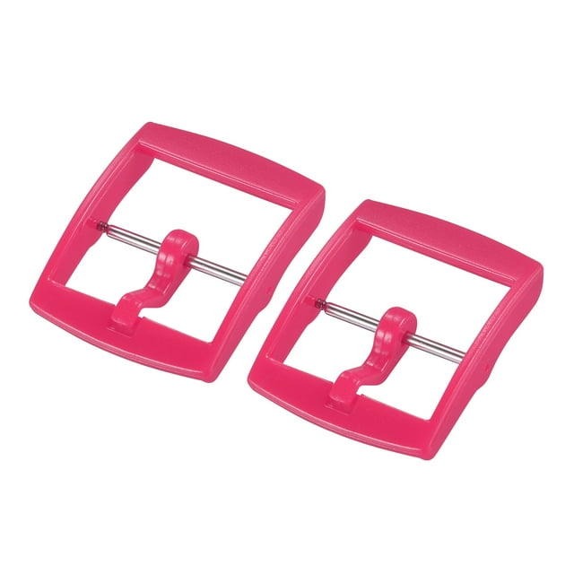 Unique Bargains Watch Strap Clasp Replacement Plastic Buckle for 20mm Width Watch Bands Rose Red 2 Pack