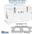 thumbnail image 4 of Blue Coolers Ice Vault – 60 Quart, Roto-Molded Ice Cooler | Large Ice Chest Holds Ice up to 10 Days |, 4 of 5