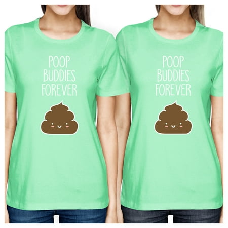 Poop Buddies Womens Mint Best Friend T-Shirts Cute Birthday