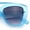 Matte Blue - Smoke, variant on Women Oversized Thick Plastic Rectangle Cat Eye Flat Top Diva Sunglasses All Black