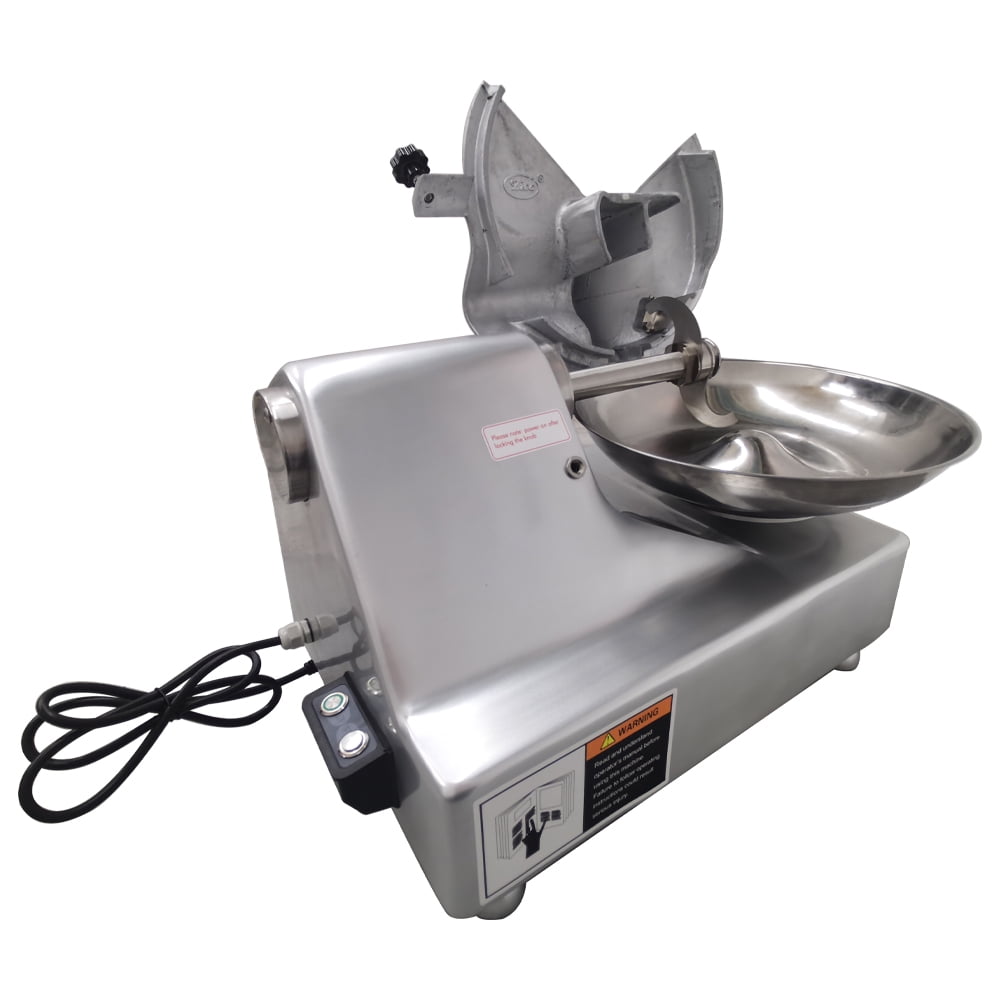 5.5L Meat Vegetable Fruit Chopper Shredder Cutter Ginger Garlic Grinder Food Processor with 15" Rotary Bowl 1400r/min 110V