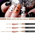 thumbnail image 5 of Metallic Nail Art Pens, Liner Brushes Set, 5PCS Black Color Nail Tools For Long Lines, Thin Details, Fine Drawing, Liner Brush UV Gel Polish Painting Nail Design Sizes 5/8/12/20/25mm, 5 of 14