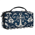 thumbnail image 2 of Herdesigns Navy Blue Anchor Carry Case Compatible with Nintendo Switch 2, with 20 Game Card Slots, Vintage Nautical Coastal Portable Travel Carrying Case Pouch for Accessories & Games, 2 of 8