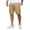 Khaki, variant on Zimjoy Men's Knee Length Cargo Shorts Elastic Drawstring Waist Multi Zipper Pocket Casual Work Outdoor Summer Walking Shorts Khaki L