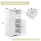 thumbnail image 3 of Costway Gabinete de Baño de Suelo con 2 Puertas 2 Cajones y 2 Estantes Ajustables Organizador de Almacenamiento 60 x 30 x 108 cm Blanco, 3 of 10