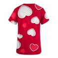 thumbnail image 5 of Valentine's Day Savings Clearance 2024! TAGOLD Women Scrub Tops, Print Scrub Tops, Women Valentine Day Short Sleeve V-neck Tops Printed Pockets Blouse Nursing, 5 of 5