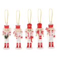 thumbnail image 1 of 12,5 cm Navidad colgante decoración nueces decoración de Navidad libre puerta interior Patio árbol césped jardín Decoración 5 piezas Baoblaze Baterista de cascanueces de madera, 1 of 8