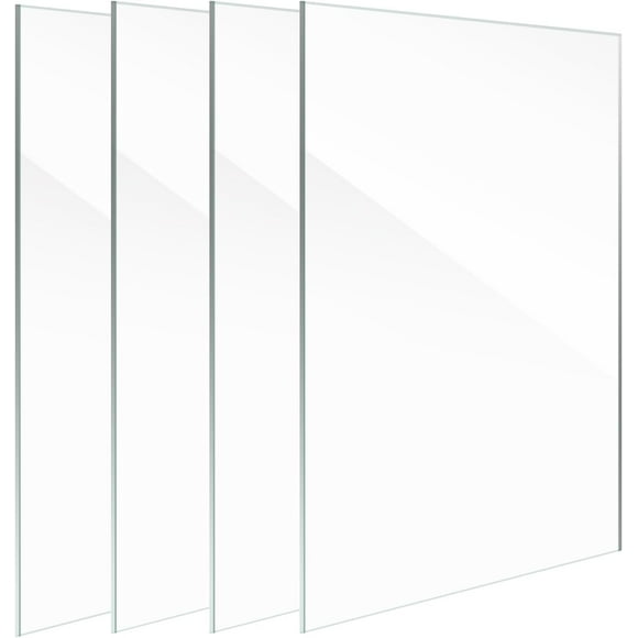 shiyou-8.5x11 Glass Replacement Sheets for Picture Frame Set of 4, 8.5 by 11 Real High-Definition Glass Cover