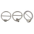 thumbnail image 1 of 3 pinzas para camisetas, de aleación de metal, para bufandas, con forma de anillo, redondas y con hebillas., 1 of 5