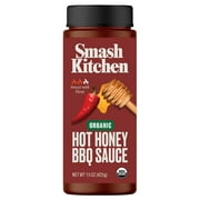 Smash Kitchen Organic Hot Honey BBQ Sauce, 15 oz Bottle