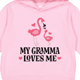 thumbnail image 3 of Inktastic Gramma Loves Me Girl Flamingo Toddler Hoodie, 3 of 4