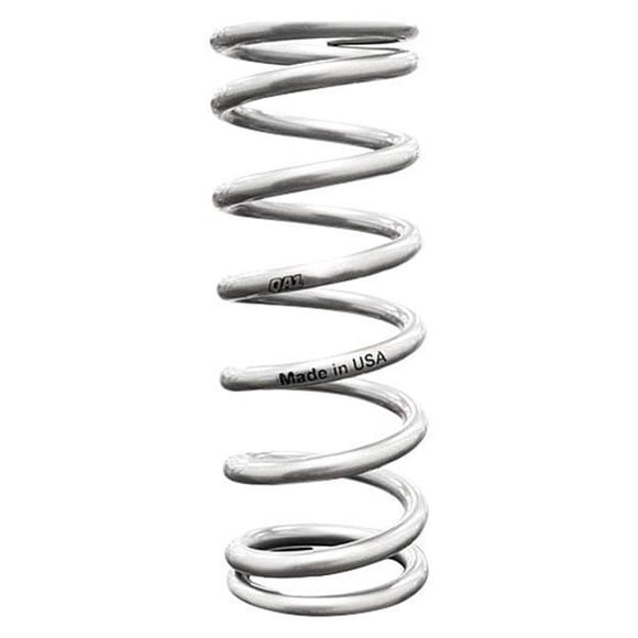 QA1 9HT220 9 in. 220 lbs Chrome Silicon Steel High Travel Coil Spring, Silver Powder Coated