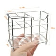 thumbnail image 6 of Twoworld Toothpaste Holder Stainless Steel Bathroom Toothbrush Holder Multifunctional Toothbrush Holder Set Silver, 6 of 7