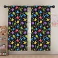 thumbnail image 5 of Blackout Kids Curtains,Black Cartoon Colorful Dinosaurs Plants Pattern Childrens Insulated Curtains Set Of 2,Bedroom Essentials,Toddler Room Decor 52"x63", 5 of 5