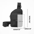 thumbnail image 2 of Mochila bandolera USB compacta para hombre - Tela impermeable de 7" x 4.7" x 2.36" - Cremallera antirrobo, correa ajustable - para deportes, viajes, negocios - Se adapta al teléfono, la billetera, 2 of 5