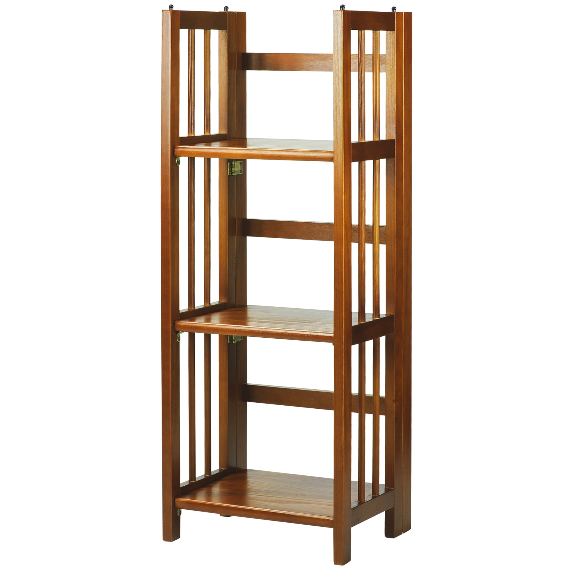 Casual Home 331-33 14 in. 3-Shelf Folding Bookcase, Walnut