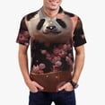 thumbnail image 1 of Fotbe Cute Cloud Panda Camiseta Polo de Golf para Hombre con Estampado – Camisa Deportiva Transpirable con Cuello Abotonado-3X-Large, 1 of 6
