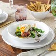 thumbnail image 4 of Over and Back 12-piece White Porcelain Dinnerware Set Service for 4, 4 of 4