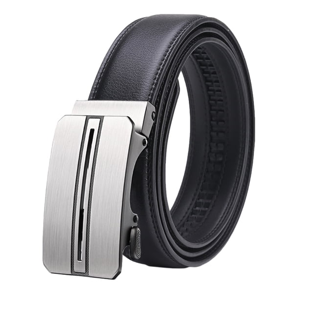 Guardurnaity Cinturón de negocios con hebilla automática, atemporal, sin hilos sueltos, para hombres, vaqueros, resistente a los arañazos Cinturones ocho 125cm