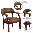 thumbnail image 2 of Bomber Jacket Brown Luxurious Conference Chair with Accent Nail Trim, 2 of 9