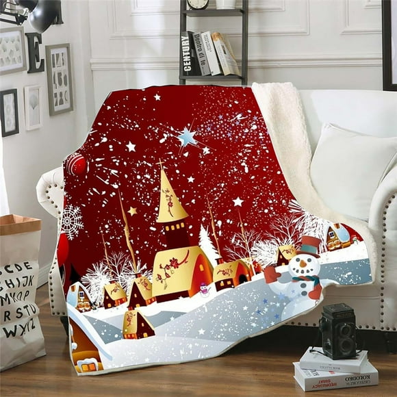 Clearance! Winter Christmas Pattern Wear Cap Home Blanket Children's Blanket Hooded Shawl