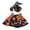 B, variant on Shadoumai Dog Halloween Costumes,Halloween Style Dog Collar with Bells and Wizard's Hat Set,Halloween Pumpkin Pattern Pet Costume for Dogs Wearing Orange,Dog Halloween Clothes