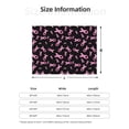 thumbnail image 3 of KLL Breast Cancer Awareness Print Fleece Throw Blanket, Horizontal Fleece Bedding Cute Soft Blankets Comfy Fleece Flannel Plush Home Decor for Couch & Bed -60"x50", 3 of 9